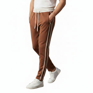 Men's anti-wrinkle stretch casual pants in black with a slim fit