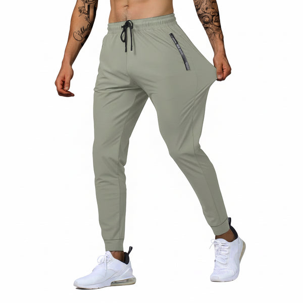 Men's jogging sports pants in black, gray, khaki, and blue colors