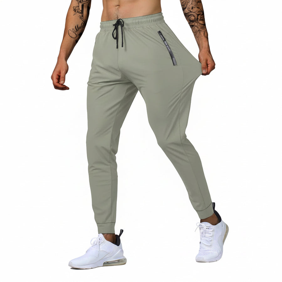 Men's jogging sports pants in black, gray, khaki, and blue colors