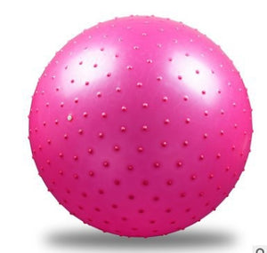 Inflatable yoga fitness ball in various colors and sizes for exercise and fitness