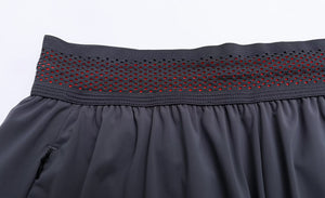 Men's sports vacation two-piece shorts in black and grey colors