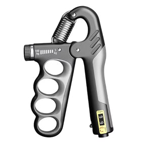 Adjustable hand grip strengthener with automatic counting in multiple colors
