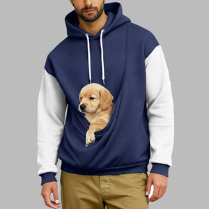 Men's retro color-block long-sleeve hoodie in various colors
