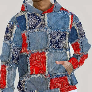 Men's casual versatile hooded sweatshirt in multiple colors and sizes