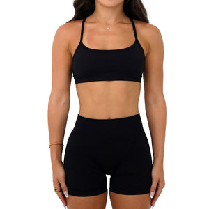 Seamless tight yoga outfit with back V waist-cinching design in various colors