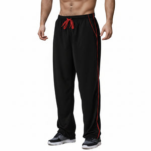 Men's loose black bamboo fiber sports jogging pants in various colors