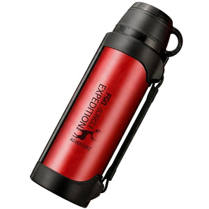 LARGE INSULATED STAINLESS STEEL WATER BOTTLE WITH HANDLE