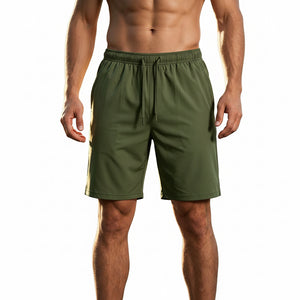 Men's quick dry athletic shorts with zipper pockets in various colors
