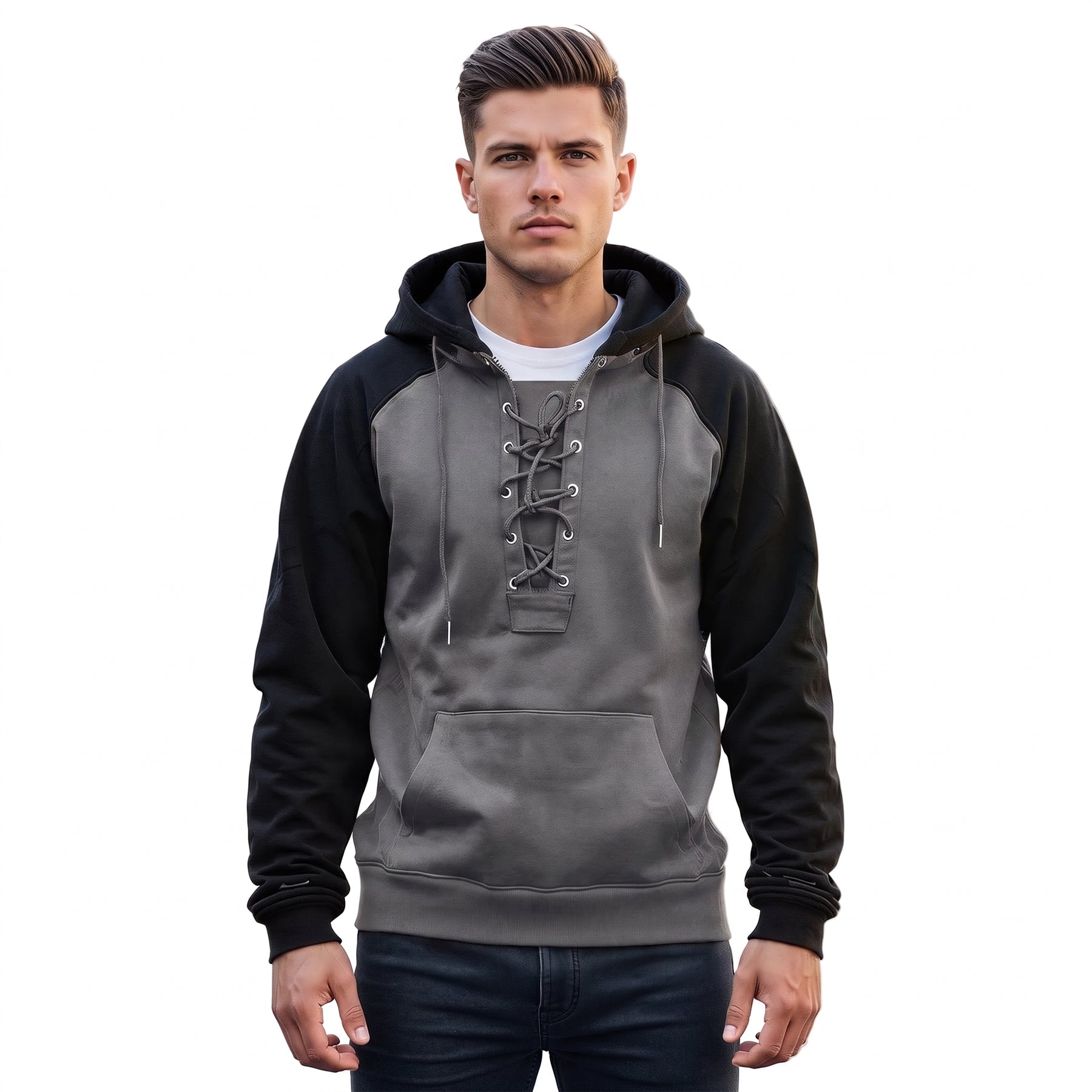 MEN'S DRAWSTRING HOODED SWEATSHIRT