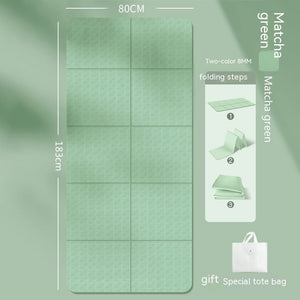 Folding portable TPE yoga mat in various colors and thicknesses