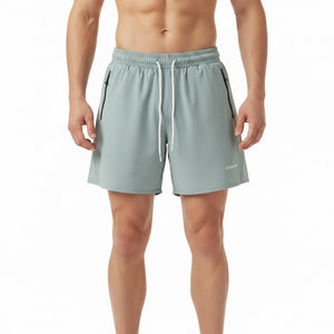 Mens summer wind-blocking cycling shorts in blue, black, and gray colors