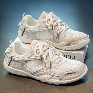 Breathable mesh men's running sneakers with rubber sole in multiple colors