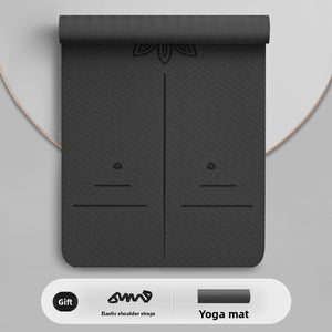 Thickened non-slip fitness and yoga floor mat in multiple colors and sizes