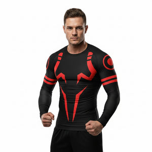 Men's long-sleeve sweat-wicking sports tight t-shirt in various colors