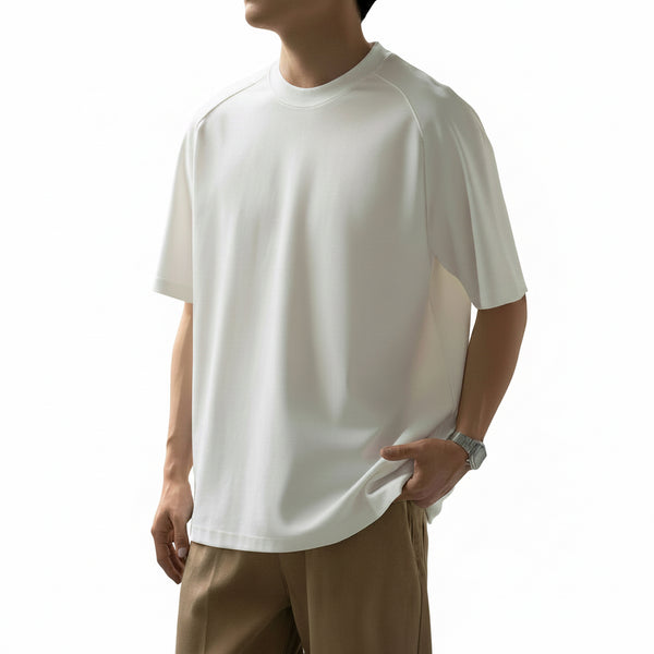 MEN'S LOOSE-FIT PATCHWORK T-SHIRT