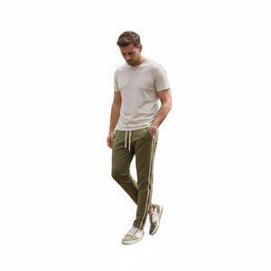 Men's high-stretch anti-wrinkle casual pants in sleek black with a tailored fit