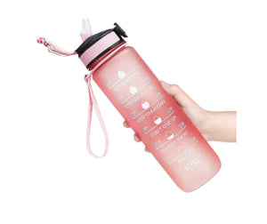 1000ml sports water bottle in various gradient colors made of plastic