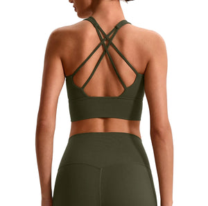 Seamless sports bra in multiple colors for yoga and fitness