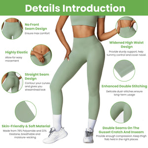 Women's high waist compression yoga leggings in multiple colors