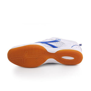 Table tennis training sports shoes in white blue and white red colors