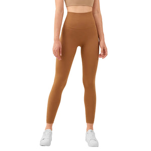 Women's high-waisted black performance yoga leggings